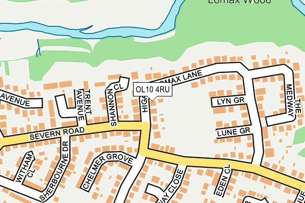 OL10 4RU map - OS OpenMap – Local (Ordnance Survey)