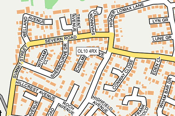 OL10 4RX map - OS OpenMap – Local (Ordnance Survey)