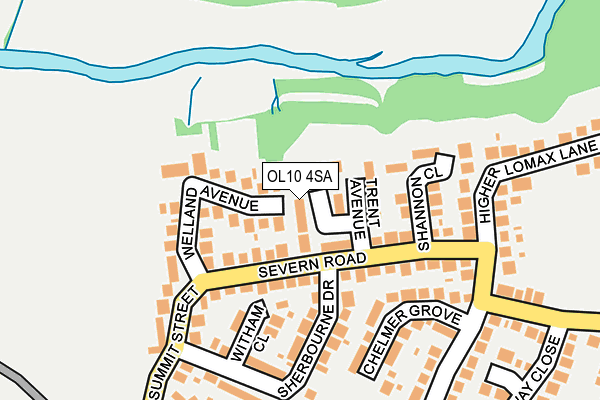 OL10 4SA map - OS OpenMap – Local (Ordnance Survey)