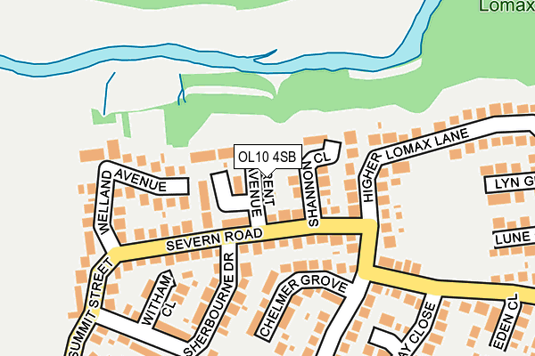 OL10 4SB map - OS OpenMap – Local (Ordnance Survey)