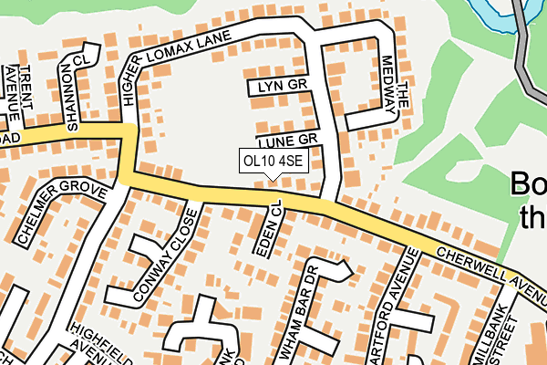 OL10 4SE map - OS OpenMap – Local (Ordnance Survey)