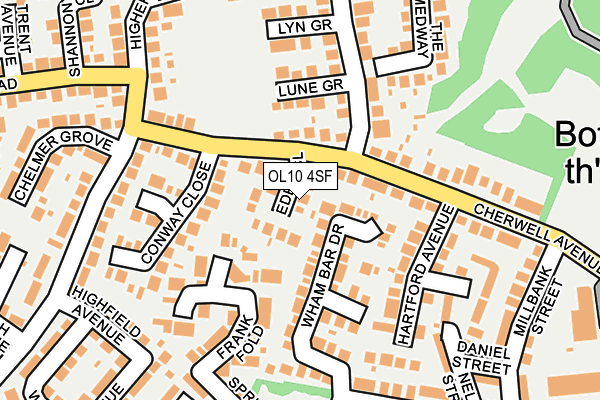 OL10 4SF map - OS OpenMap – Local (Ordnance Survey)