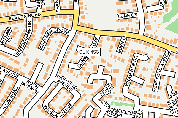 OL10 4SG map - OS OpenMap – Local (Ordnance Survey)