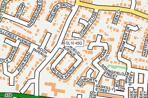 OL10 4SQ map - OS OpenMap – Local (Ordnance Survey)