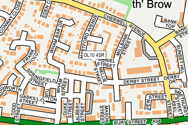 OL10 4SR map - OS OpenMap – Local (Ordnance Survey)