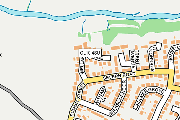 OL10 4SU map - OS OpenMap – Local (Ordnance Survey)