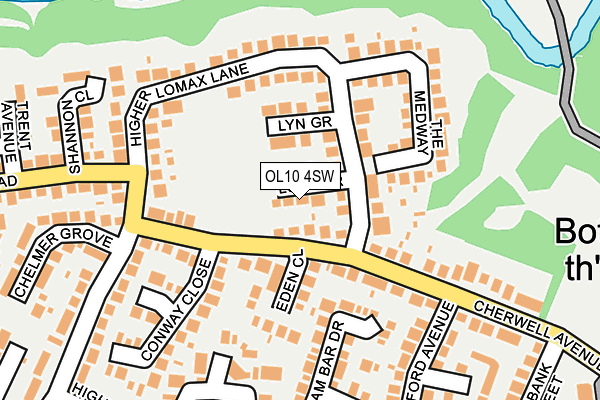 OL10 4SW map - OS OpenMap – Local (Ordnance Survey)