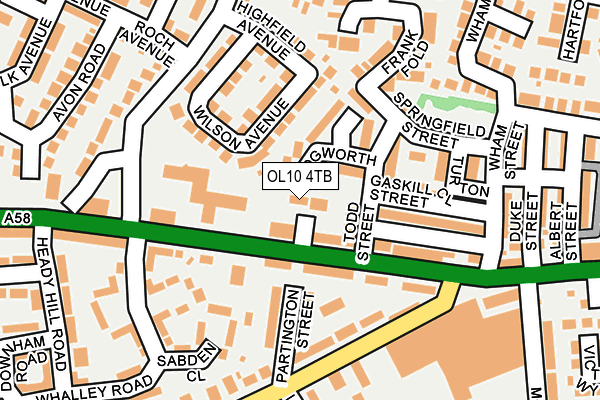 OL10 4TB map - OS OpenMap – Local (Ordnance Survey)