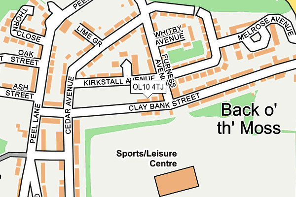 OL10 4TJ map - OS OpenMap – Local (Ordnance Survey)