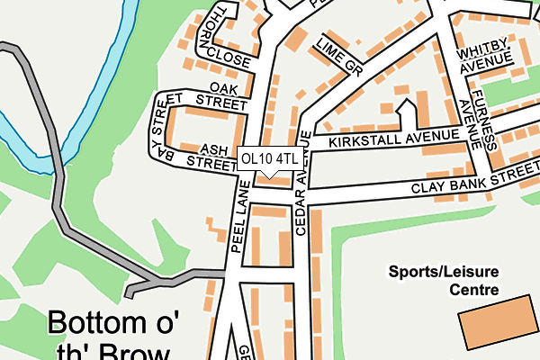 OL10 4TL map - OS OpenMap – Local (Ordnance Survey)