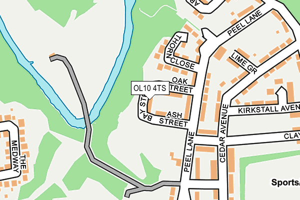 OL10 4TS map - OS OpenMap – Local (Ordnance Survey)
