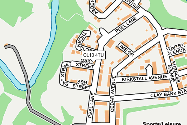 OL10 4TU map - OS OpenMap – Local (Ordnance Survey)