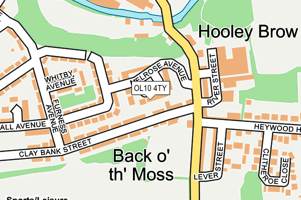 OL10 4TY map - OS OpenMap – Local (Ordnance Survey)