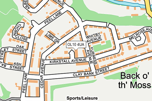 OL10 4UA map - OS OpenMap – Local (Ordnance Survey)