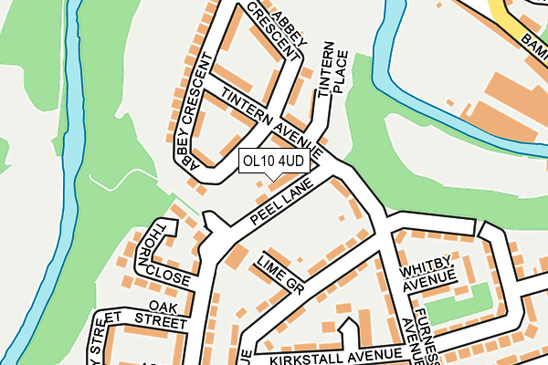 OL10 4UD map - OS OpenMap – Local (Ordnance Survey)