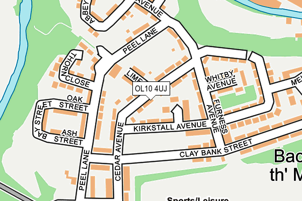 OL10 4UJ map - OS OpenMap – Local (Ordnance Survey)