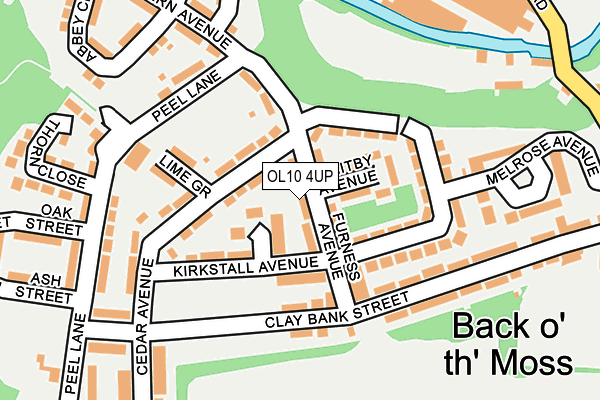 OL10 4UP map - OS OpenMap – Local (Ordnance Survey)