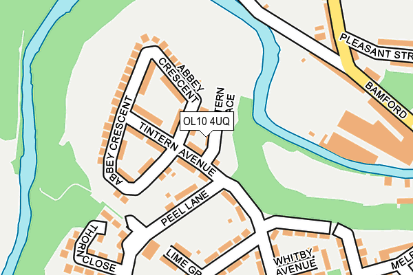 OL10 4UQ map - OS OpenMap – Local (Ordnance Survey)