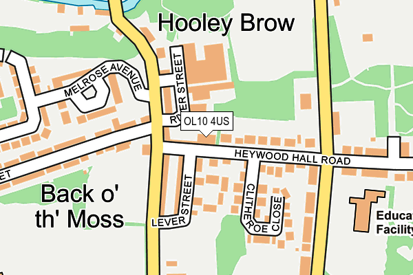 OL10 4US map - OS OpenMap – Local (Ordnance Survey)