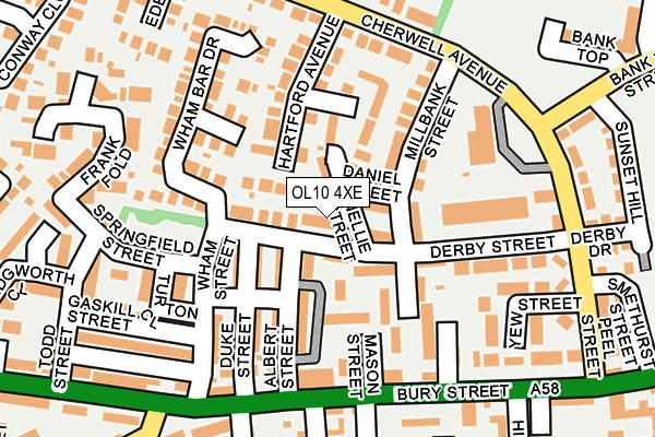 OL10 4XE map - OS OpenMap – Local (Ordnance Survey)