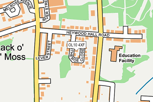 OL10 4XF map - OS OpenMap – Local (Ordnance Survey)