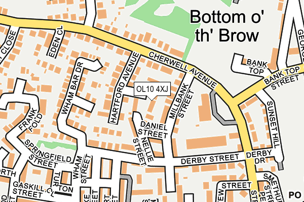 OL10 4XJ map - OS OpenMap – Local (Ordnance Survey)