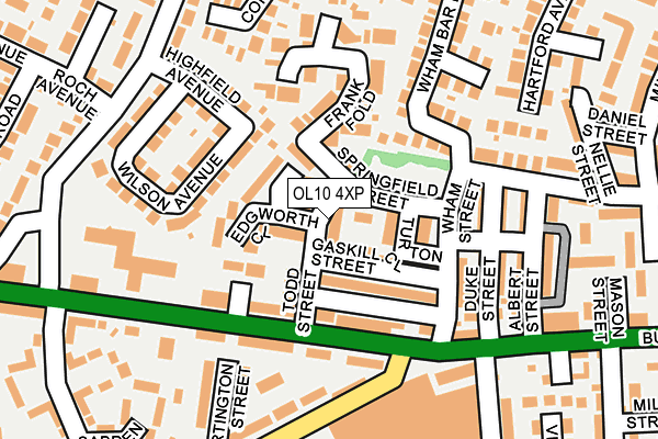 OL10 4XP map - OS OpenMap – Local (Ordnance Survey)