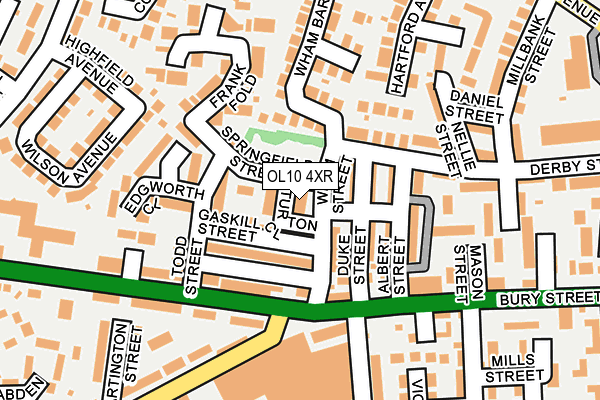 OL10 4XR map - OS OpenMap – Local (Ordnance Survey)