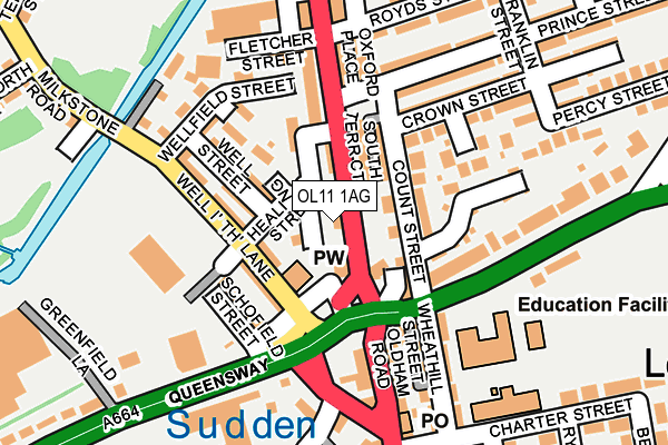 OL11 1AG map - OS OpenMap – Local (Ordnance Survey)