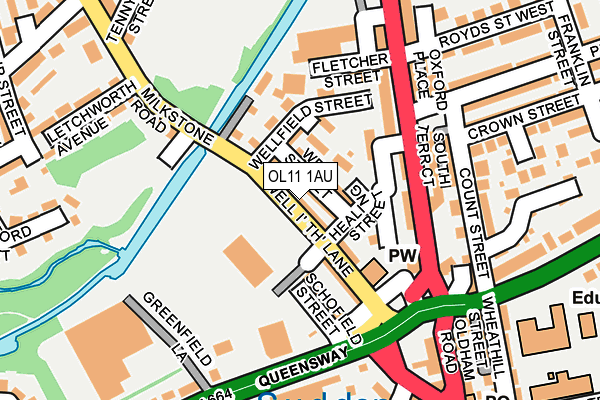 OL11 1AU map - OS OpenMap – Local (Ordnance Survey)