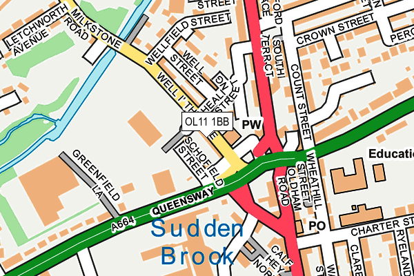 OL11 1BB map - OS OpenMap – Local (Ordnance Survey)