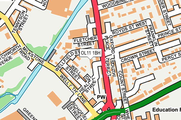 OL11 1BH map - OS OpenMap – Local (Ordnance Survey)