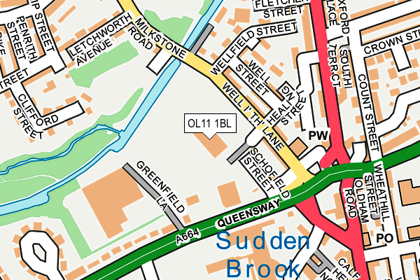 OL11 1BL map - OS OpenMap – Local (Ordnance Survey)