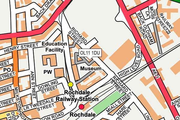 Map of ROCHDALE MASONIC BUILDINGS LIMITED(THE) at local scale