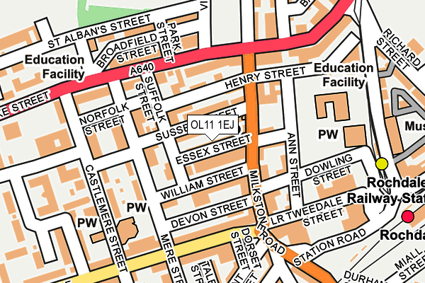 OL11 1EJ map - OS OpenMap – Local (Ordnance Survey)