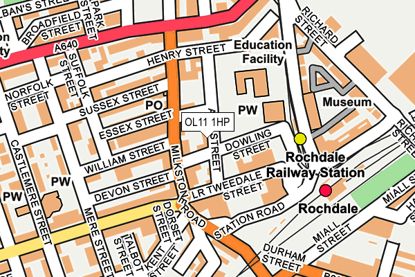 OL11 1HP map - OS OpenMap – Local (Ordnance Survey)