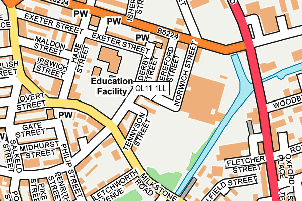 OL11 1LL map - OS OpenMap – Local (Ordnance Survey)