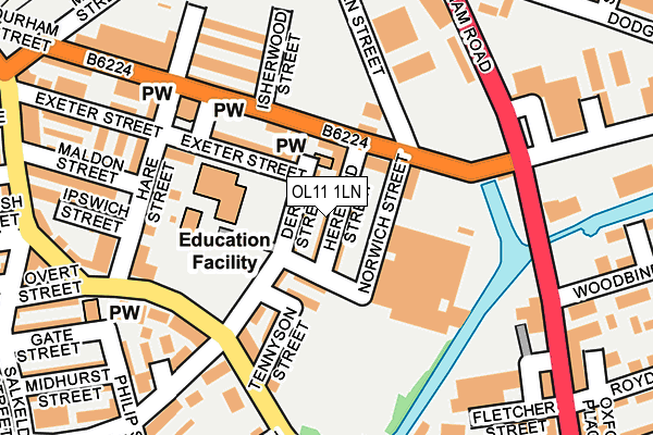 OL11 1LN map - OS OpenMap – Local (Ordnance Survey)