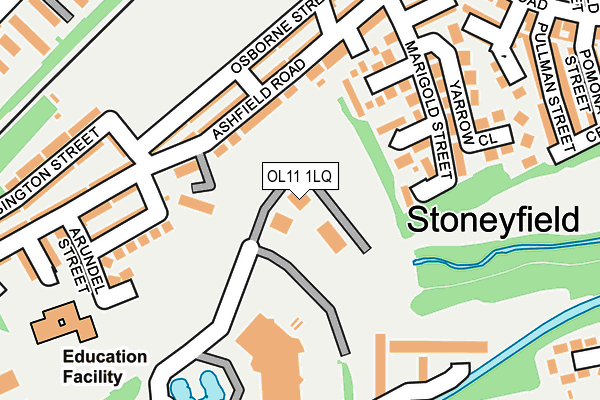 OL11 1LQ map - OS OpenMap – Local (Ordnance Survey)