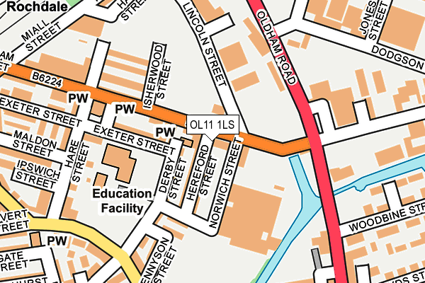 OL11 1LS map - OS OpenMap – Local (Ordnance Survey)