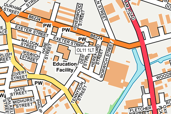 OL11 1LT map - OS OpenMap – Local (Ordnance Survey)