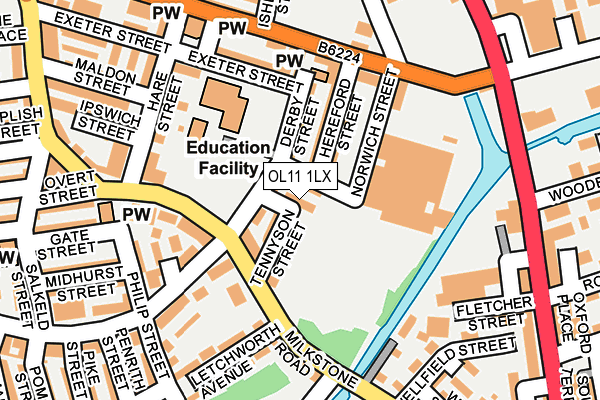 OL11 1LX map - OS OpenMap – Local (Ordnance Survey)