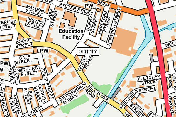 OL11 1LY map - OS OpenMap – Local (Ordnance Survey)