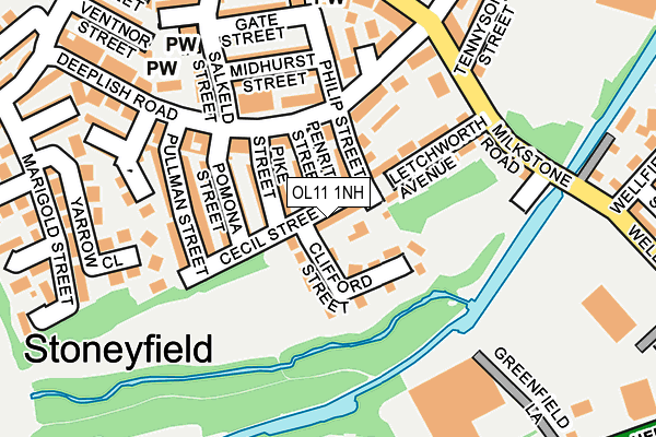 OL11 1NH map - OS OpenMap – Local (Ordnance Survey)