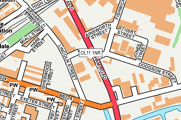 OL11 1NR map - OS OpenMap – Local (Ordnance Survey)