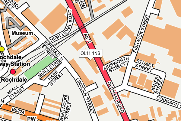 OL11 1NS map - OS OpenMap – Local (Ordnance Survey)