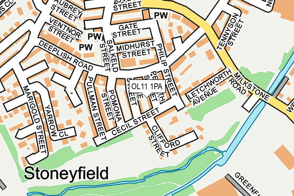 OL11 1PA map - OS OpenMap – Local (Ordnance Survey)