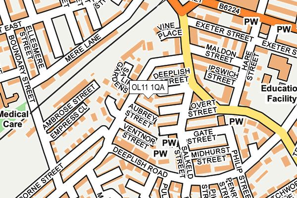 OL11 1QA map - OS OpenMap – Local (Ordnance Survey)