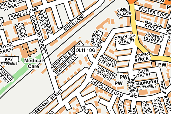 OL11 1QG map - OS OpenMap – Local (Ordnance Survey)