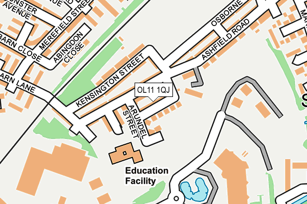 OL11 1QJ map - OS OpenMap – Local (Ordnance Survey)